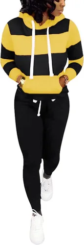 Miniatura 2 de Runwind Trajes de dos piezas para mujer, sudadera con capucha de 2 piezas con bolsillos