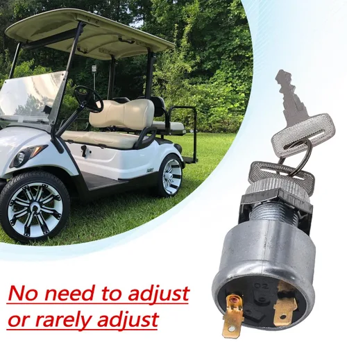 Miniatura 5 de 17421G1 Interruptor de llave de encendido para carrito de golf 2 terminales de encendido apagado para EZGO 1981-Up 2 llaves de encendido