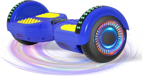 Miniatura 14 de Kids Scooter with Bluetooth Speaker & Corlorful LED Lights, Dual 250W Motor 7.5 Mph Speed, Gifts for All Ages Azul Galaxia