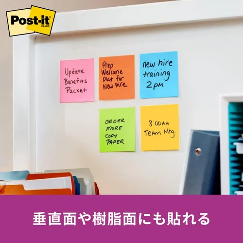 Miniatura 5 de Post-it 6561SS-NE Sticky Notes, Strong Adhesive, Neon Color, 3.0 x 2.0 inches (75 x 50 mm), 90 Sheets x 10 Packs B.neon