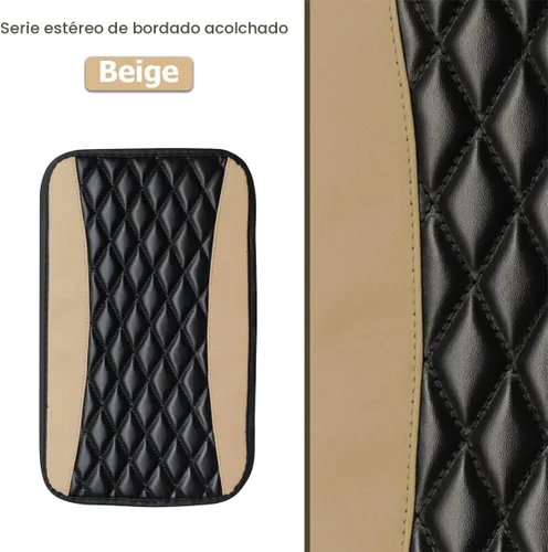 Miniatura 6 de Moly Magnolia Cojín Acolchado para Consola Central de Automóvil, Cubierta Protectora Universal de Cuero Impermeable para Caja de Asiento