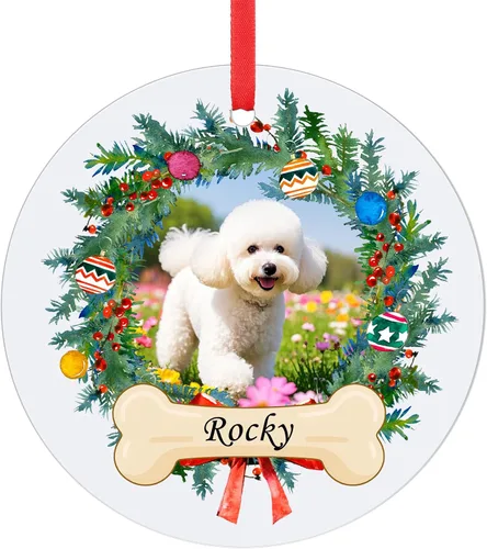 Miniatura 12 de Adornos de Navidad Personalizados 2025, Adornos con Fotos para Árbol de Navidad, Regalos Personalizados para Recién Nacidos, Parejas, Mujeres