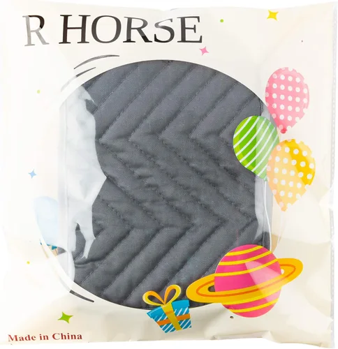 Miniatura 5 de R HORSE Juego de 6 soportes para ollas con bolsillo de algodón gris para cocina, resistente al calor, posavasos de tela de rizo para cocina