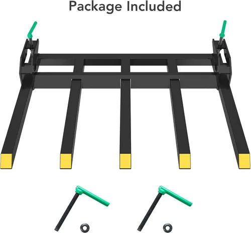 Miniatura 5 de forks25003 Abrazadera para palets en horquillas para desechos, color negro