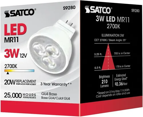 Miniatura 3 de Satco Accesorio de iluminación LED S9280, extensión de haz de 25 grados, 2700K
