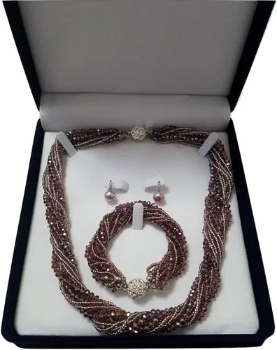 Miniatura 8 de Caja de regalo para joyería, collar, pendiente y pulsera, XL, azul marino