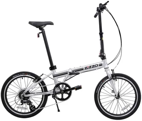 Miniatura 2 de ZiZZO Liberte - Bicicleta plegable ligera de aleación de aluminio de 20 pulgadas, 8 velocidades, con ruedas de liberación rápida