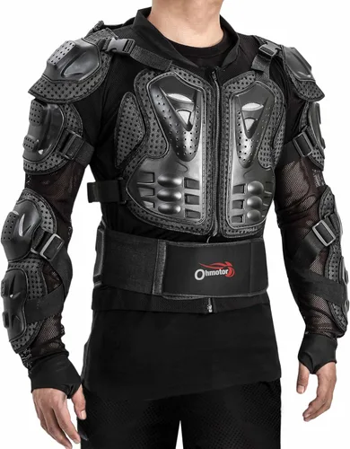 OHMOTOR - Chaqueta protectora para cuerpo de motocicleta, para hombres, equipo de protección para motocross, protector de pecho y columna para ATV y