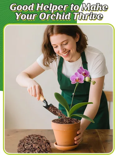 Miniatura 5 de Corteza de orquídea de Nueva Zelanda de 4 cuartos de galón, corteza de maceta de madera de pino orgánico medio secado al sol de 1/2-3/4 pulgadas