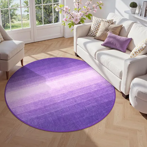 Miniatura 53 de Wonnitar Alfombra rosa lavable de 2 x 6 pies, moderna alfombra de pasillo de baño en degradé, contemporáneo, antideslizante, alfombra degradada