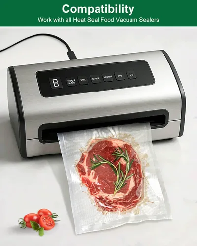 Miniatura 9 de Bolsas selladoras al vacío de un cuarto de galón para alimentos, 8 x 11 pulgadas, sin BPA, bolsas de sellado al vacío resistentes para ahorrar