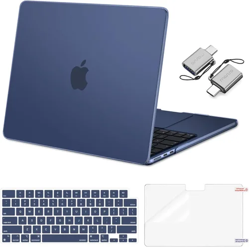 Miniatura 51 de Mosiso Funda para MacBook Air de 13 y 13.6 pulgadas, 2024, 2023 y 2022, M3 A3113, M2 A2681, Touch ID, carcasa rígida, cubierta de teclado, protector
