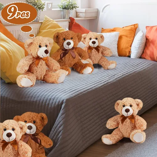 Miniatura 2 de HyDren 9 piezas de animales de peluche de graduación de 14 pulgadas, osos suaves a granel, lindos muñecos, regalo para graduación, día de la madre