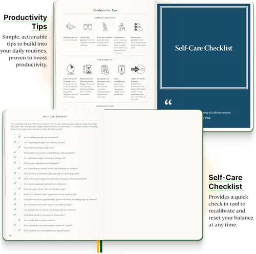 Miniatura 9 de Roterunner Cuaderno Planificador de Propósitos B5 7.5”x9.8” Planificador Sin Fechas 2025 Herramienta de Productividad y Establecimiento