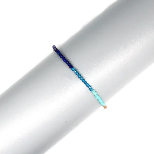 Pulsera ajustable de plata esterlina 925 con cuentas completas para mujer, cuentas de piedras preciosas naturales, pulsera delicada, regalo de