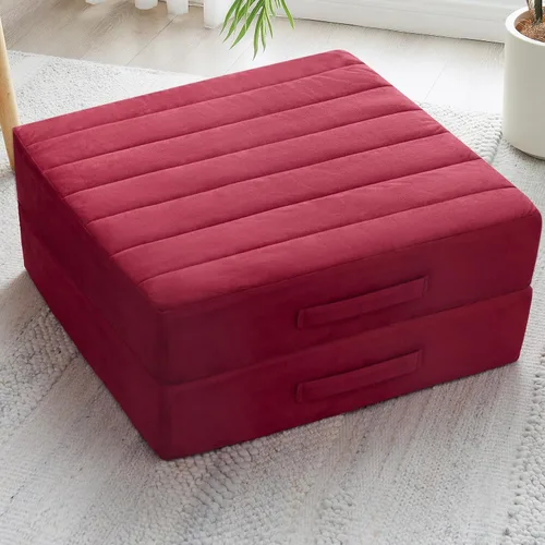 JKMAX 2 Piezas Almohadas de Espuma de Alta Densidad para Piso - Almohadas Grandes Mejoradas para Asientos de Adultos - Cojín de Piso para Exteriores