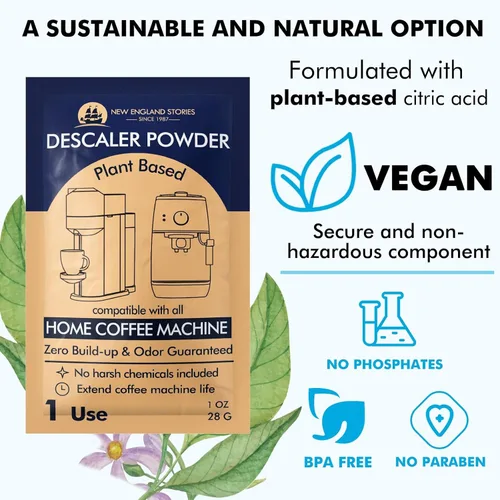 Miniatura 3 de Solución de polvo descalcificante (4 usos) elimina la incrustación y la acumulación, cafeteras automáticas y descalcificadoras de café expreso