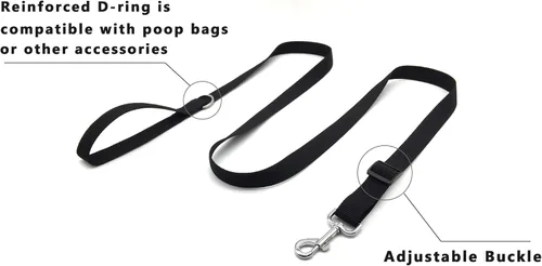 Miniatura 2 de TAIAN Correa ajustable de nailon para perro, correas de perro de 6 pies de largo para perros medianos y grandes