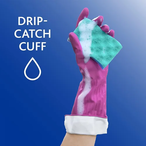 Miniatura 6 de PLAYTEX HandSaver - Guantes de goma, protección prémium para limpieza de cocina y hogar (mediano, paquete de 6)
