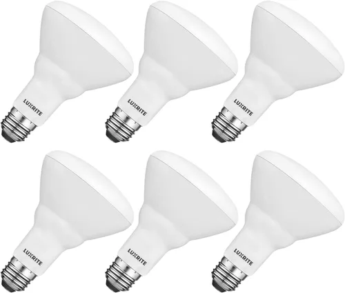 Miniatura 8 de LUXRITE Paquete de 4 bombillas LED BR30, equivalente a 65 W, blanco cálido de 2700 K, regulable, 650 lúmenes, bombillas LED de inundación, 8.5 W
