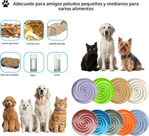 Miniatura 4 de Bifeaw Cuencos de Alimentación Lenta para Perros, Tazón de Rompecabezas para Cachorros de Silicona Apto para Lavavajillas y Microondas con Diseño