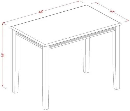 Miniatura 5 de East West Furniture YABU3-MAH-LC - Juego de pub de 3 piezas de altura de mostrador para espacios pequeños que contiene una mesa de comedor