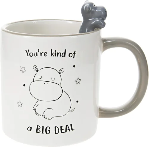 You're Kind Of A Big Deal - Taza de café de dolomita color gris hipopótamo de 17 onzas