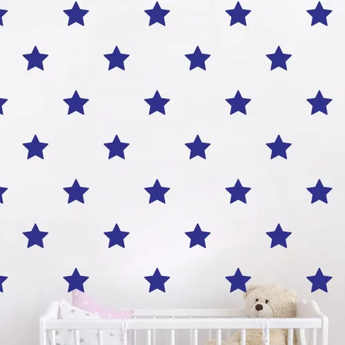 Juego de 100 calcomanías de estrella para pared, removibles, despegar y pegar, decoración de vinilo para el hogar, dormitorio, sala de estar, Azul