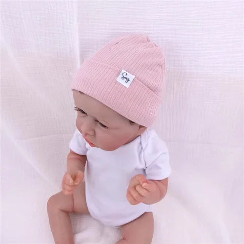 Miniatura 134 de Gorro de punto para recién nacido, para niños y niñas, con forro de satén sedoso, gorro para niños pequeños