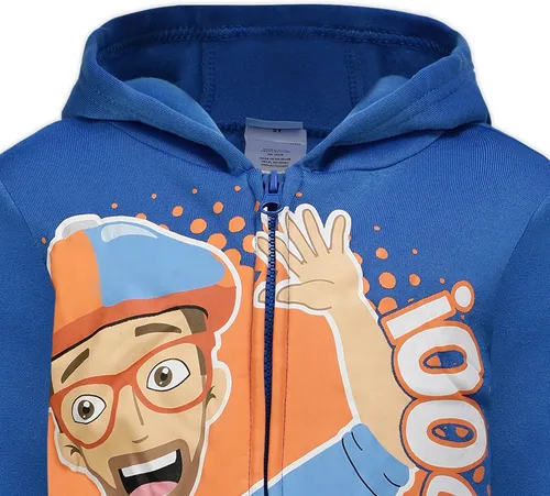 Miniatura 3 de Blippi Sudadera con capucha y cremallera para niños pequeños y niños grandes - Azul