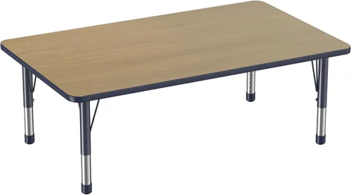 Miniatura 69 de FDP - Mesa rectangular para actividades escolares y aulas (24 x 36 pulgadas), patas gruesas para niños pequeños, altura ajustable de 15 a 24