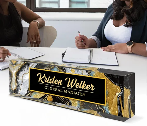 Miniatura 6 de Placa de Nombre Personalizada, Decoración de Oficina Personalizada - Accesorio de Escritorio de Acrílico, Regalos de Oficina para Empleados