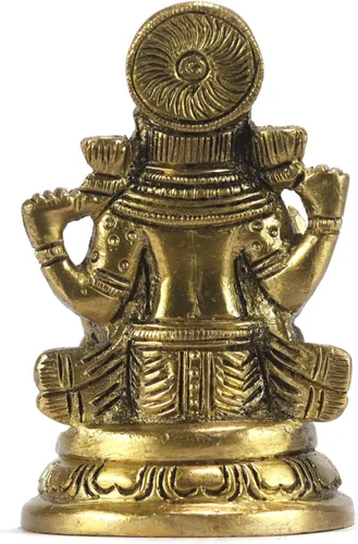 Miniatura 4 de ASHIRWAD Escultura de estatua de ídolo de latón para Diwali Pooja, templo, decoración del hogar, Vastu Laxmi Devi Maa AE000006-18 (Laxmi-18)
