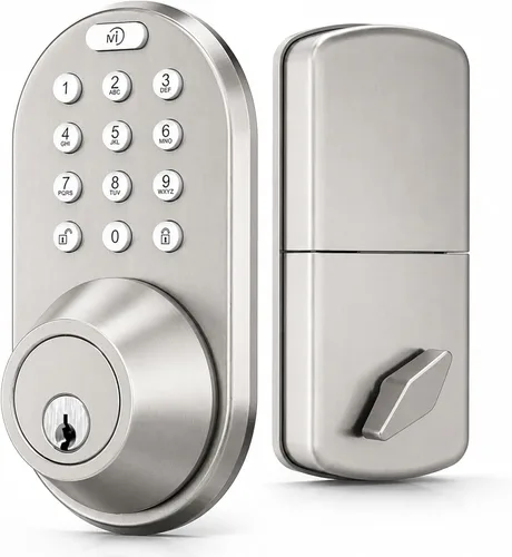 Miniatura 11 de Cerradura de Puerta con Teclado de Entrada sin Llave - Cerrojo Electrónico Digital Inteligente Mejorado con Código para Puertas Principales