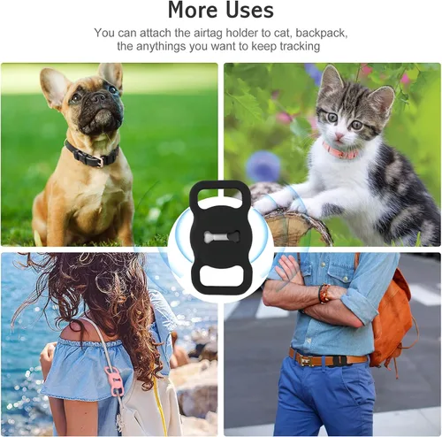 Miniatura 7 de Airtag - Collar de cuero para perro pequeño, mediano y grande, ajustable, suave, acolchado, collar de cachorro, collar de hebilla de metal Rosa
