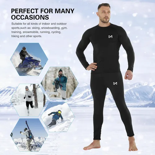 Miniatura 6 de Conjunto de ropa interior térmica para hombre y hombre, capa base larga