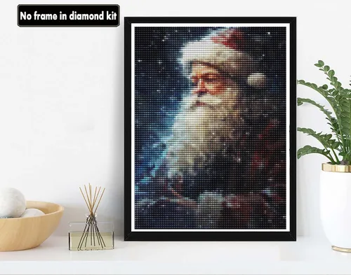 Miniatura 2 de VAIIEYO Kits de arte de diamantes para adultos, Papá Noel, kit de arte de diamantes 5D para principiantes, Navidad, pintura de bricolaje