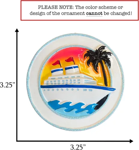 Miniatura 2 de Adorno de Navidad personalizado de crucero 2025 Decoración de árbol de Navidad de viaje de vacaciones de crucero – Regalo de recuerdo de carnaval