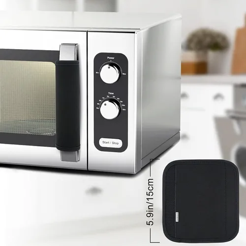 Miniatura 8 de 5 piezas de cubierta de manija de puerta de refrigerador, lavable para electrodomésticos de cocina, nevera, horno, microondas, lavavajillas