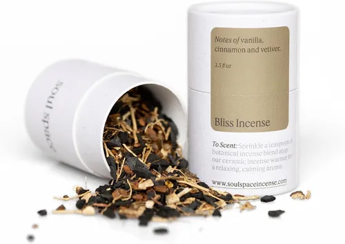 SOUL SPACE Incienso no tóxico | Fragancia: Felicidad | Alternativa natural a las varillas de incienso | Vainilla, Opopanax, canela y vetiver |
