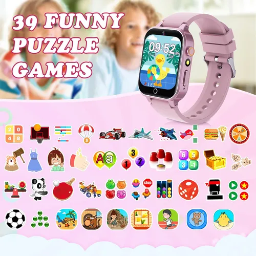 Miniatura 3 de Reloj inteligente para niños con cámara, video, reproductor de música, reloj despertador, cronómetro, calendario, podómetro, pantalla táctil HD