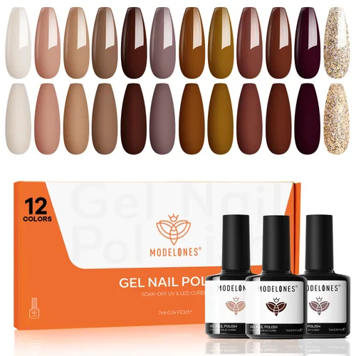 Miniatura 29 de Modelones Kit de estampado de uñas a cuadros de 16 piezas, sello de punta francesa, esmalte de gel de pintura blanca y negra, a prueba de polvo