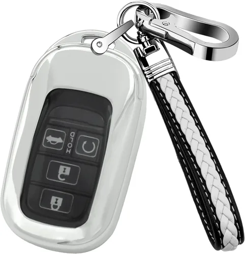 Miniatura 7 de Funda para llavero Honda con llavero, funda de cuero genuino para llave remota inteligente Honda Accord Civic CRV HRV Pilot Sport SI EX EXL 2022