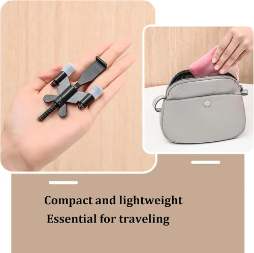 Miniatura 7 de Topes mejorados para cerradura de puerta portátil, cerraduras de puertas de hotel para viajeros, casillero de seguridad, dispositivos de seguridad