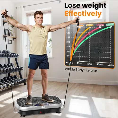 Miniatura 4 de AXV Vibration Plate Fitness Platform Exercise Machine Vibrating Shaking Full Body Shaker Workout Vibrate Stand Shake Board Sport for Weight Loss Fat
