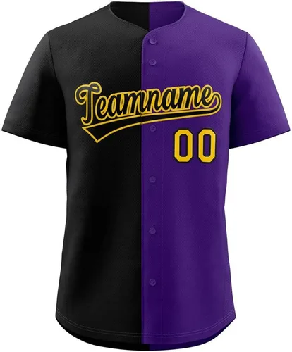 Miniatura 37 de Camiseta de béisbol dividida personalizada con botones y número de nombre cosido personalizado para hombres/mujeres/niños