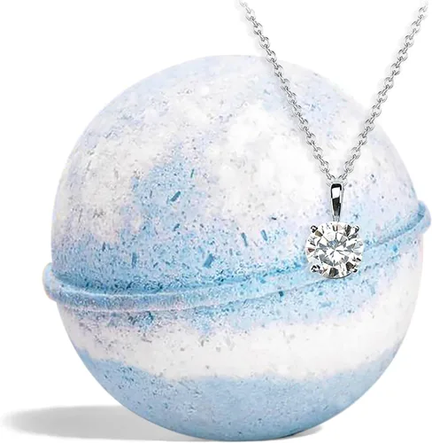 Ivy & Bauble - Bomba de baño hecha a mano con collar en el interior, aroma fresco | Libre de parabenos, conservantes y fosfatos. Infundido con
