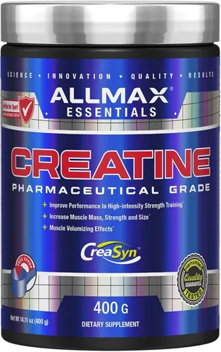 ALLMAX Nutrition Creatina monohidrato en polvo, sin sabor – Suplemento de creatina micronizada pura para hombres y mujeres – Apoya la fuerza, el