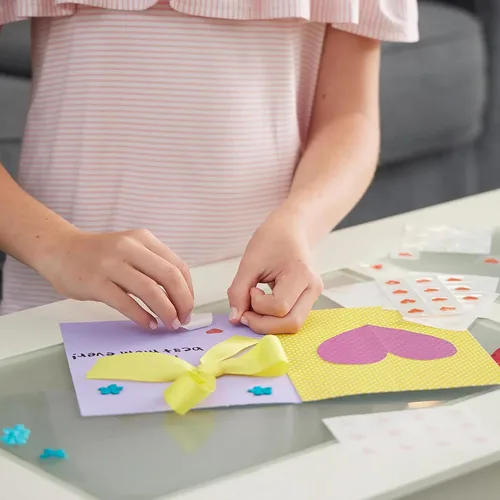 Miniatura 3 de Glue Dots® Adhesive Hearts ™, 1/2", paquete de 1, 36 corazones, San Valentín, tarjetas del día de la madre, álbumes de recortes, adornos