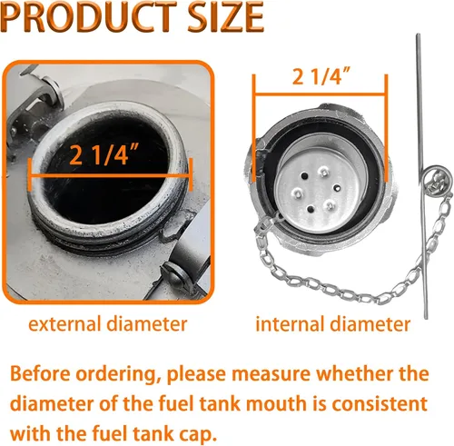 Miniatura 4 de FOKES 20828883 16MF325 Tapa del depósito de combustible apta para camiones Mack Heavy Duty – Sin bloqueo, hembra, OEM 16MF325 20828883 MAK16MF325